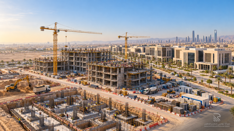 Home integrated saudi development under construction